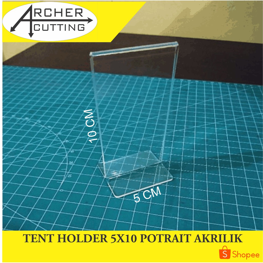 tempat kartu nama / tempat kartu bisnis / nomor meja / tent holder 5x10 akrilik