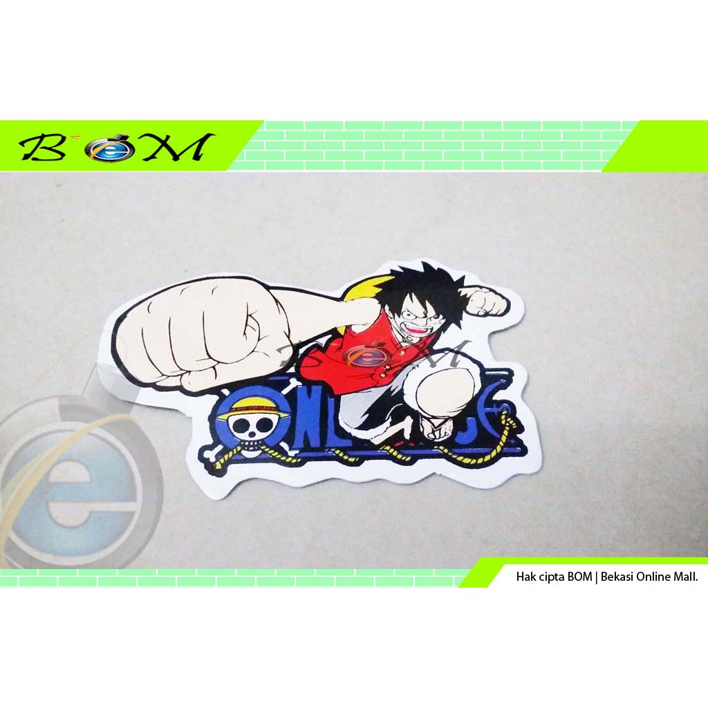 Stiker Sticker Motor Mobil Gambar Kartun One Piece Luffy Shopee