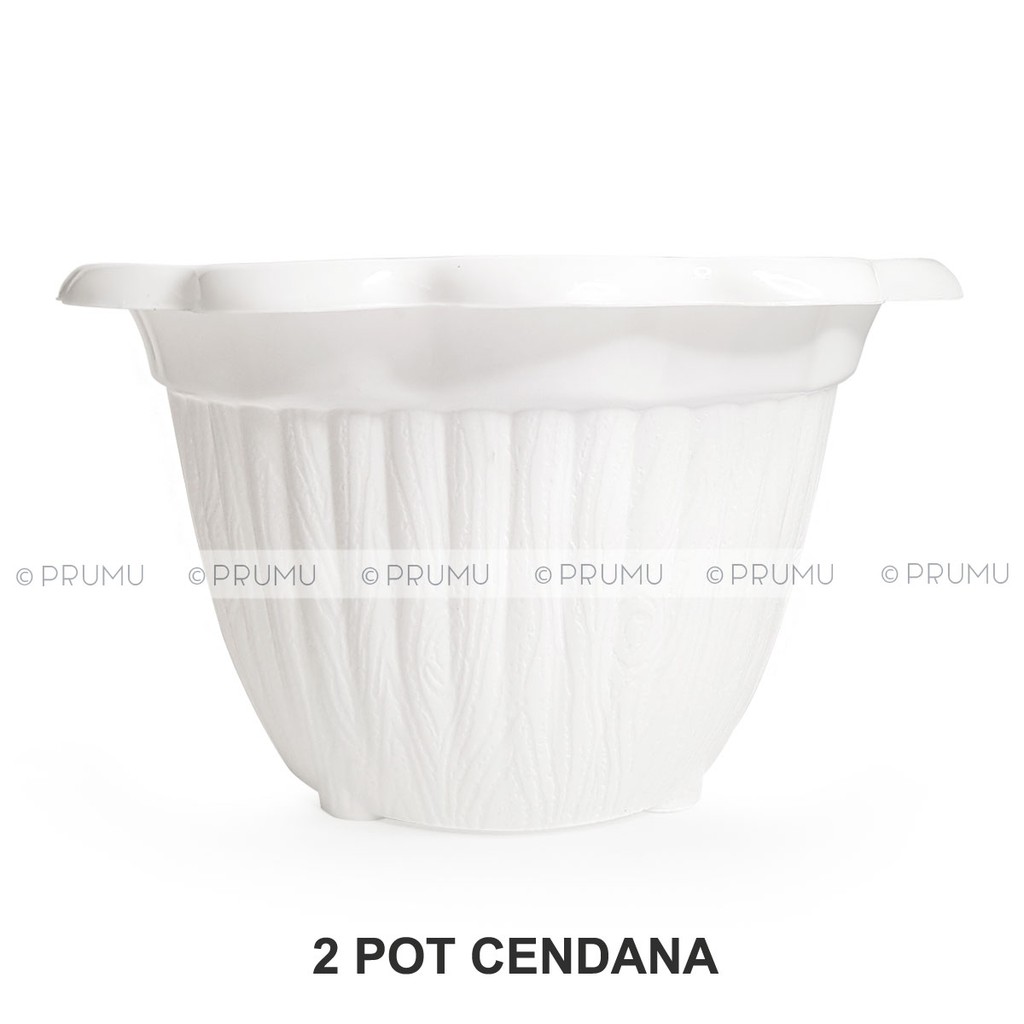 2 Pot Bunga 30 cm - Pot Tanaman Plastik - Pot Buah - Pot Plastik - Pot Hiasan - Clio Cendana 28