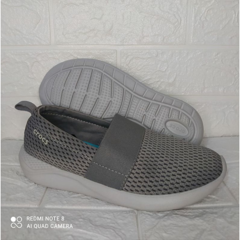 CROCS LITERIDE MESH SLIP ON GREY SIZE 35