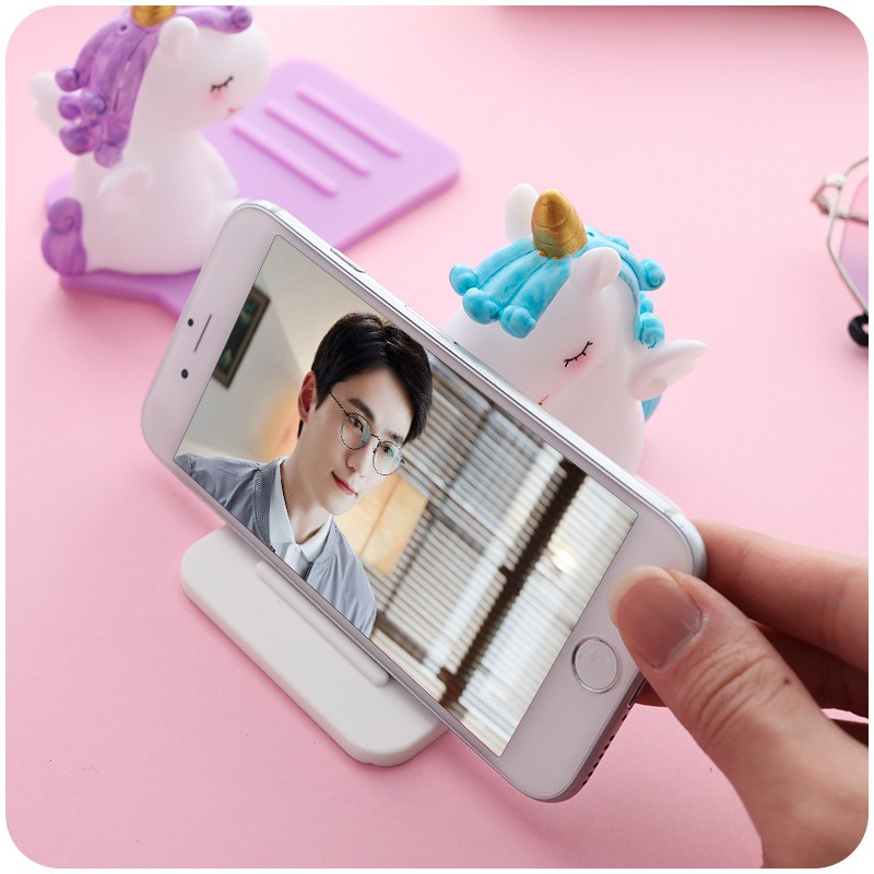 Holder Handphone unicorn adjustable desktop Lucu Dan Sederhana.