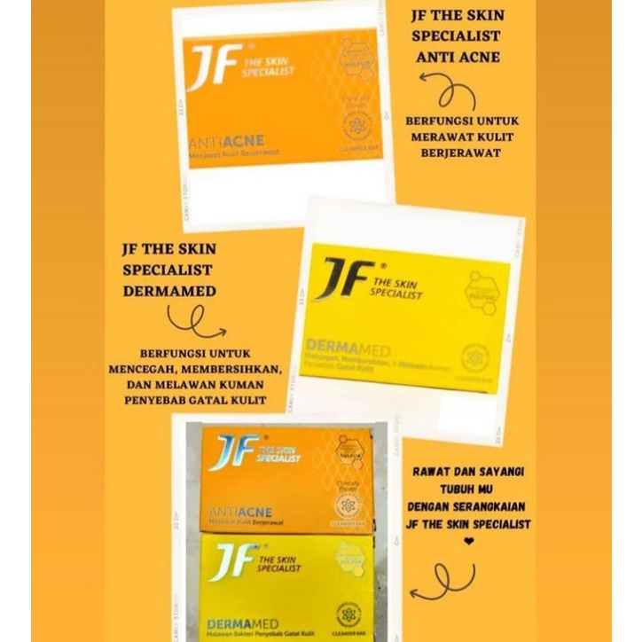 JF Sulfur Dermamed 90 gram / Anti Acne sabun jerawat mandi