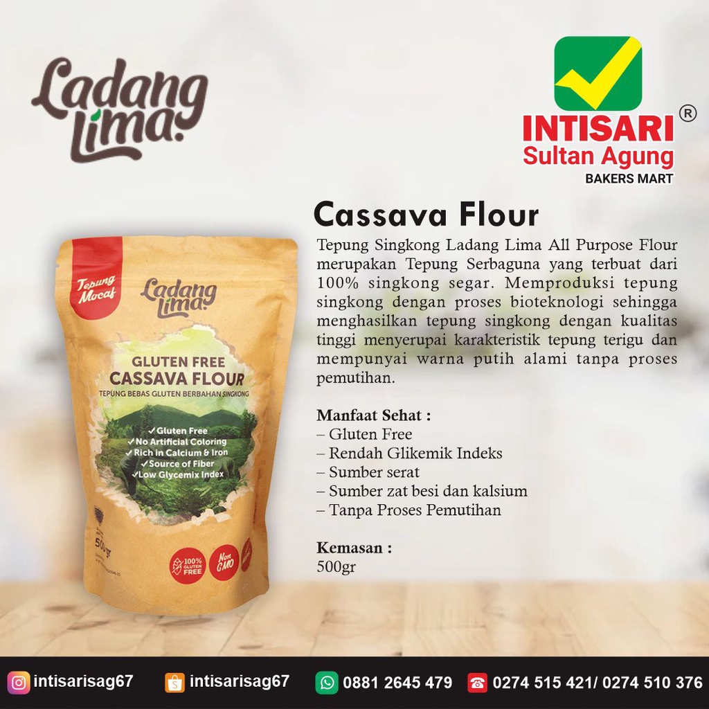 

LADANG LIMA CASSAVA FLOUR 500 GR