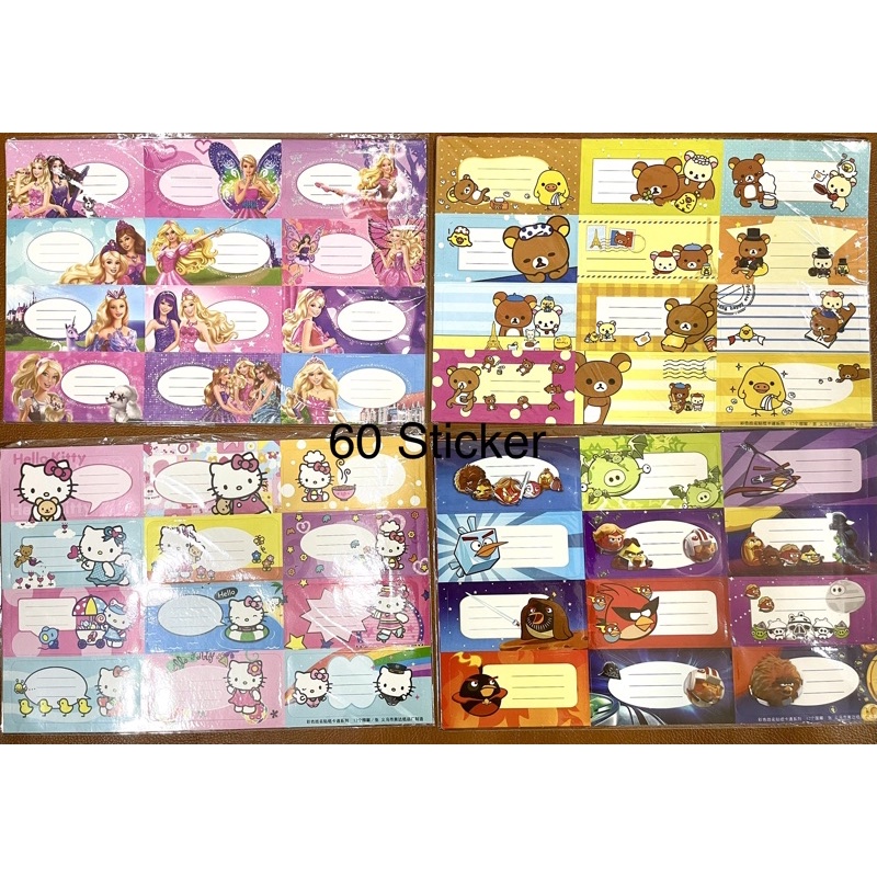 Jual Stiker Nama Buku Sekolah Karakter | Shopee Indonesia