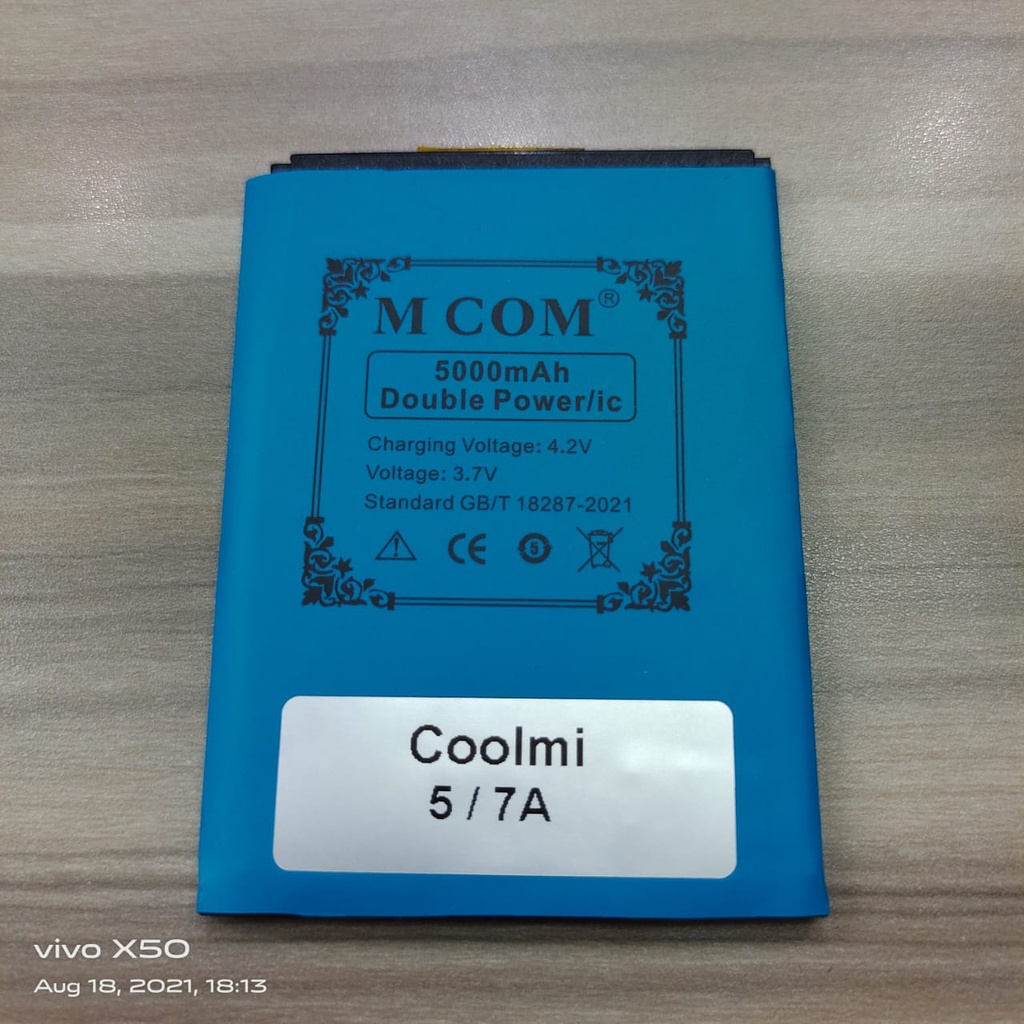MCOM [5000mah] - Baterai COOLMI 7A / COOLMI7A - MCOM Double Power Baterai Batrai Batre Batere Batter