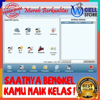 [GRATIS ONGKIR] PROGRAM DAN APLIKASI BENGKEL 2.0 - SERVICE