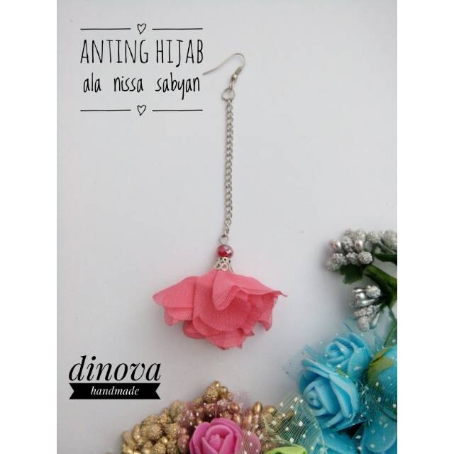 Ah01/Promo Anting hijab  frilla ala nissa sabyan with kristal/anting bros cantik by dinova store