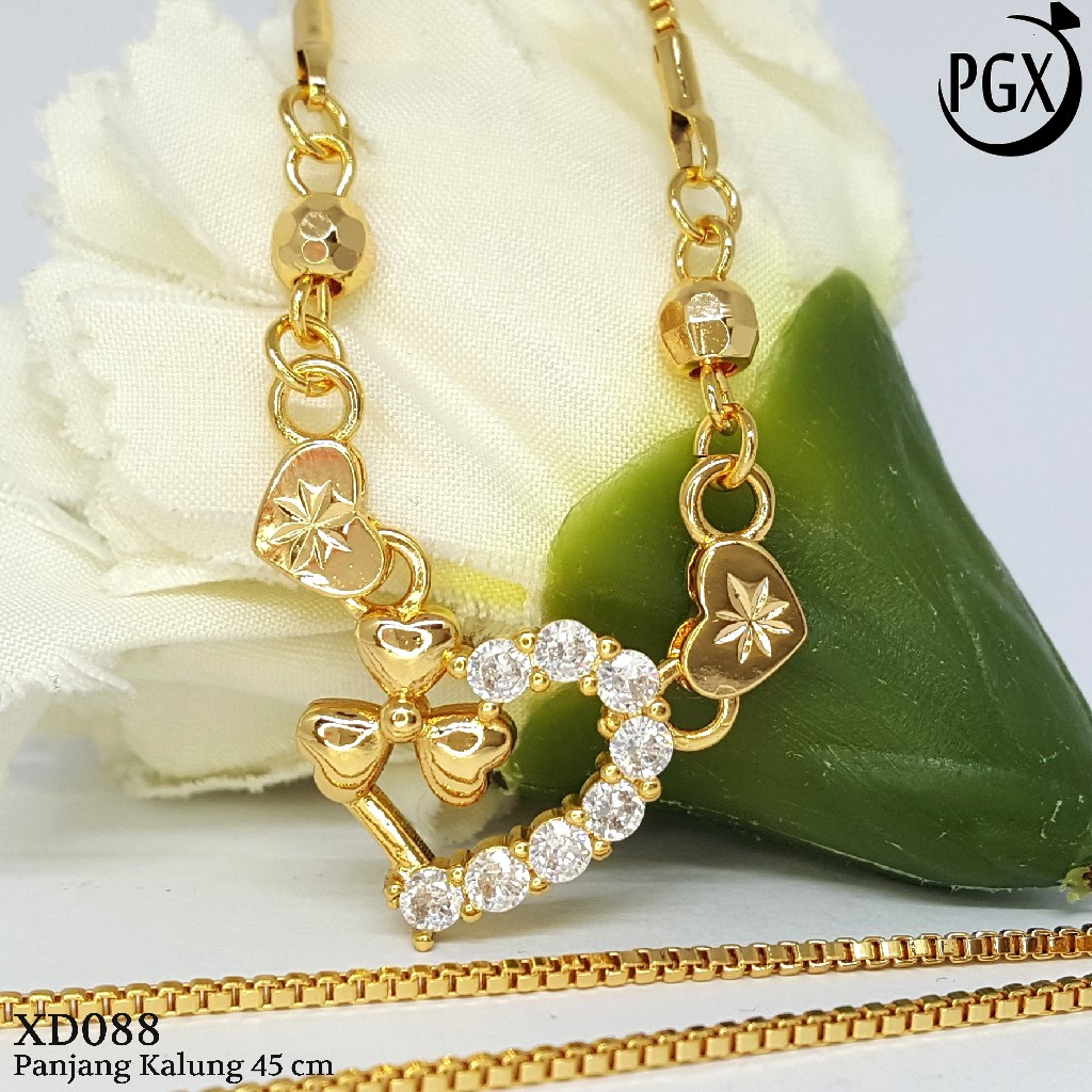 PGX Kalung Wanita Xuping Perhiasan Lapis Emas Aksesoris Fashion Premium - XD088