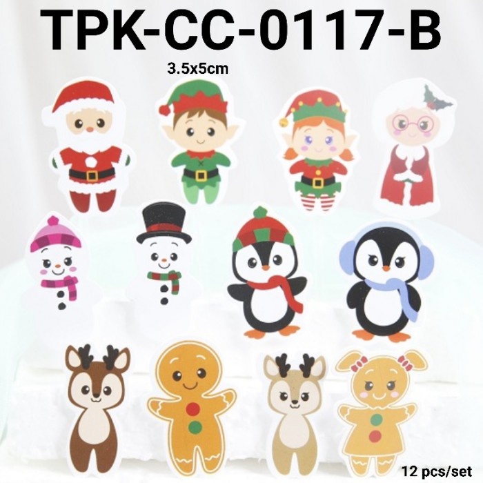

GR-TPK-CC-0017 TOPPER KERTAS HIASAN CUPCAKE NATAL CHRISTMAS SNOWMAN BEST SELLER