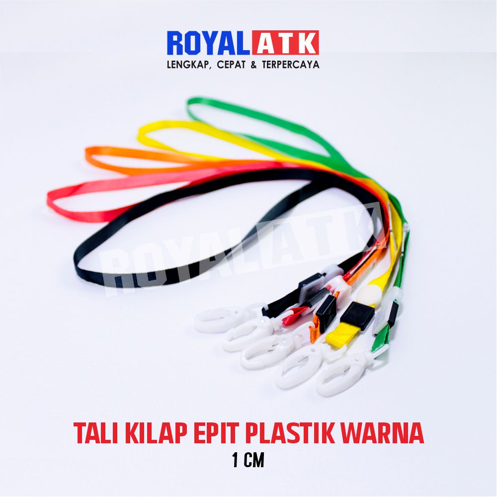 

Tali Kilap 1cm Jepit Plastik Warna Campur / Tali Lanyard