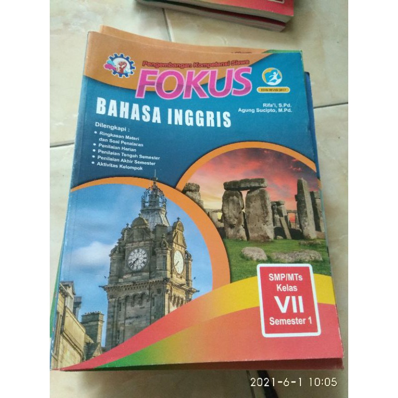 buku fokus bahasa Inggris SMP kelas 7 semester 1