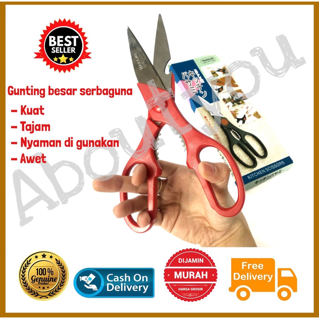 

Gunting BESAR Serbaguna Gunting Dapur Multi fungsi Kitchen Scissor Impor