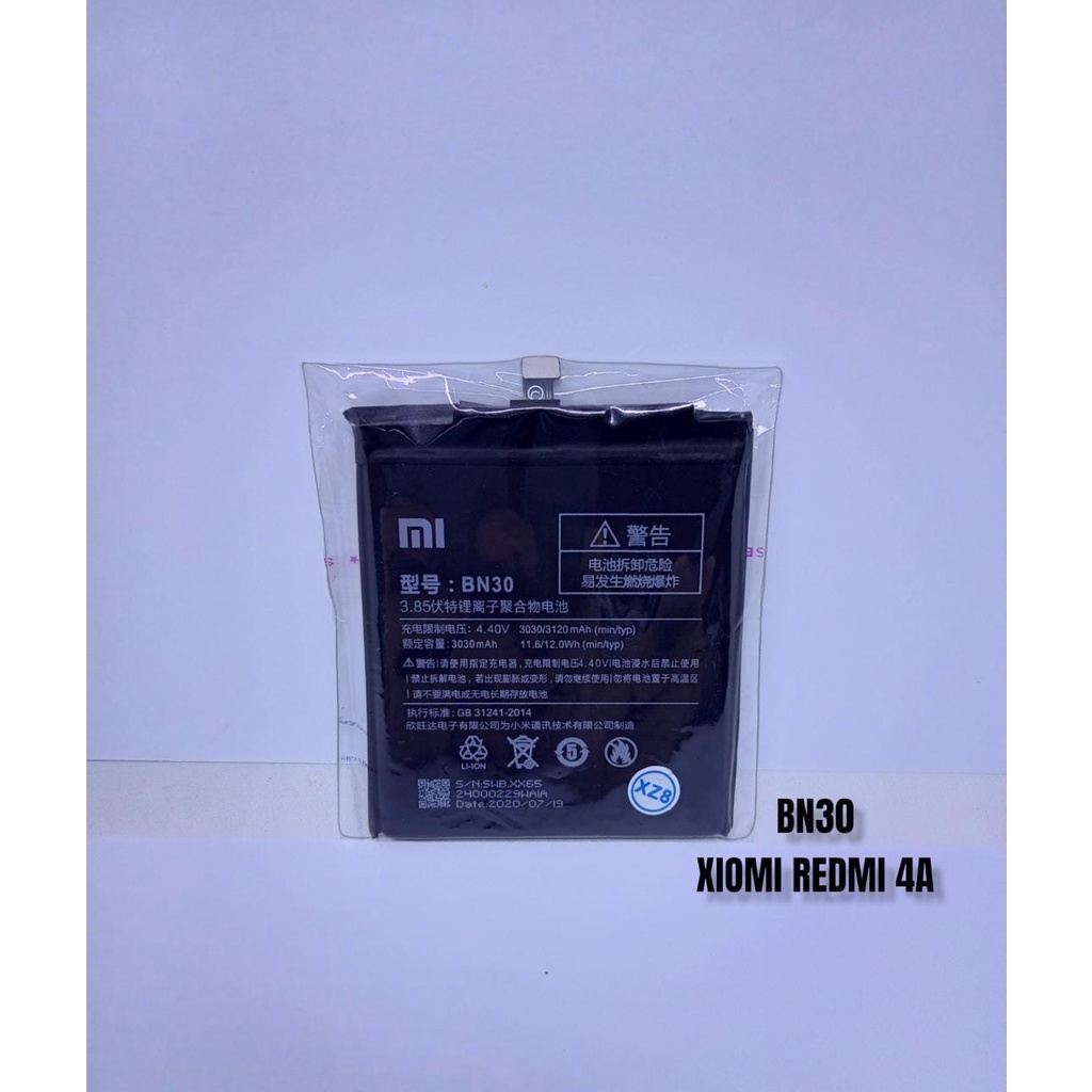 BATERAI ORIGINAL XIAOMI REDMI 4A BATRE ORIGINAL XIAOMI BN30