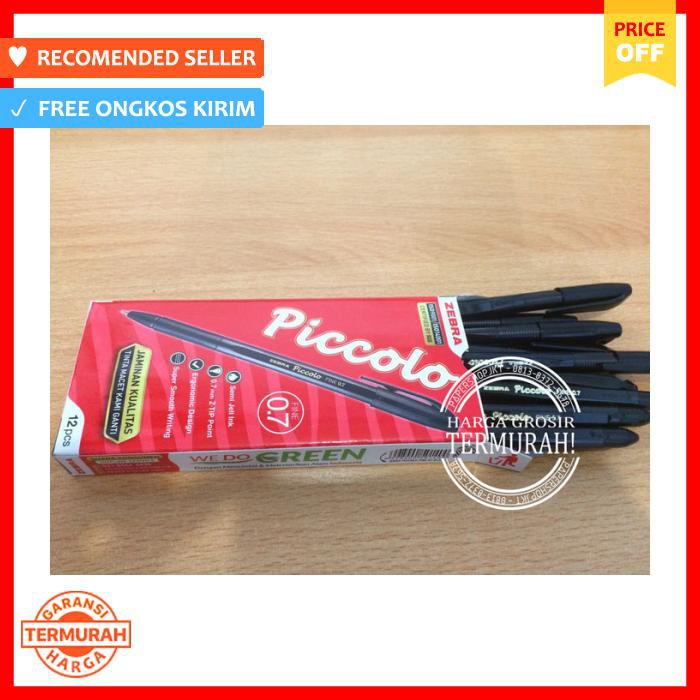 

Pen Zebra Piccolo Pena, , Ballpoint 0.7 Hitam Per Lusin - Alat Tulis - Pulpen