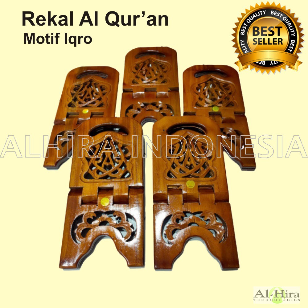 Rekal Meja Lipat Quran / Tatakan Al Quran Motif Kaligrafi Baru 15 cm Promo