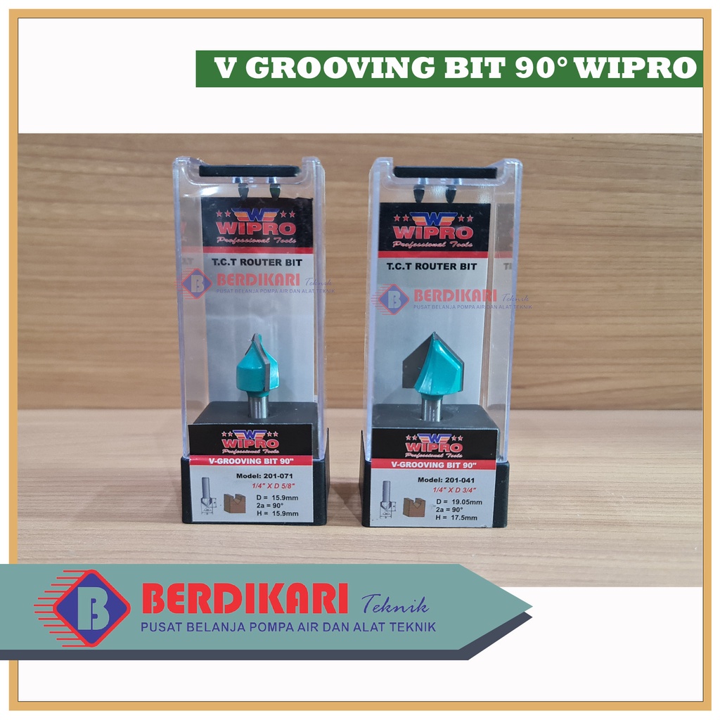 WIPRO MATA PROFIL V GROOVE 2 FLUTE, 90° ANGLE