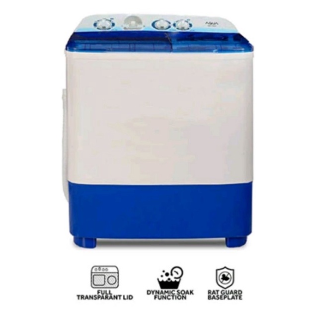 Mesin cuci 2 tabung AQUA - QW 755XT
