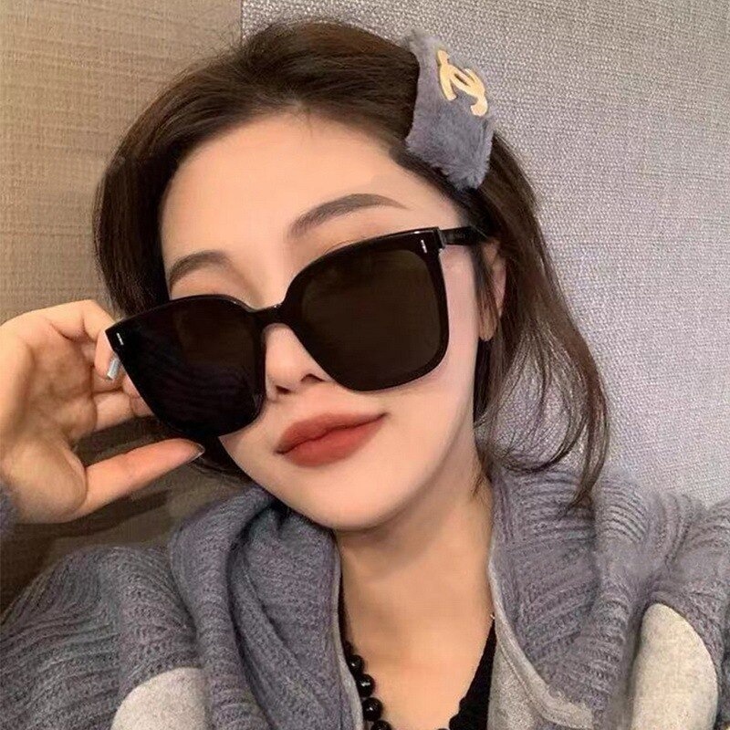 KACAMATA KOTAK HITAM WANITA KOREA SUNGLASSES POLOS PANTAI ANTI RADIASI SR25