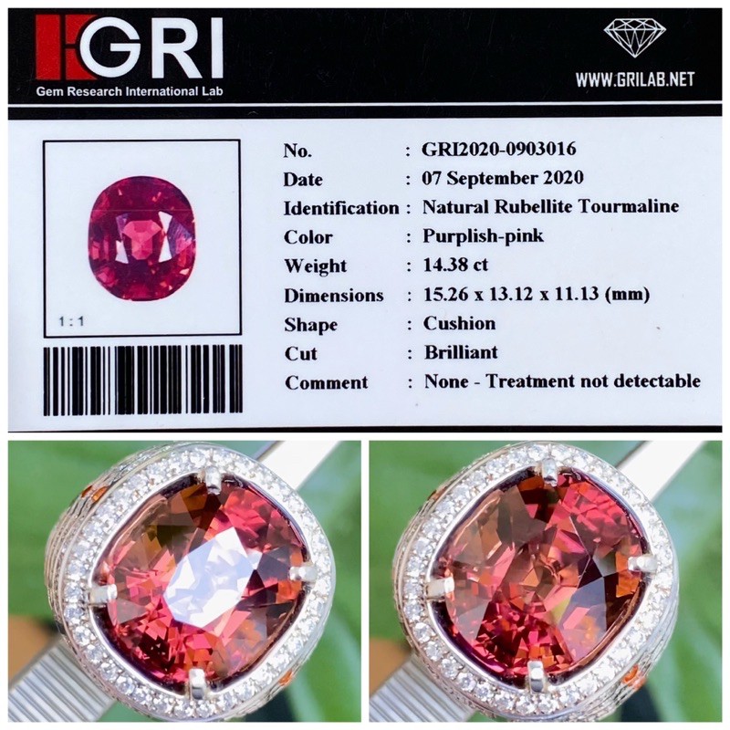 Natural Rubellite Tourmaline 14.38 cts TOP QUALITY BIG SIZE