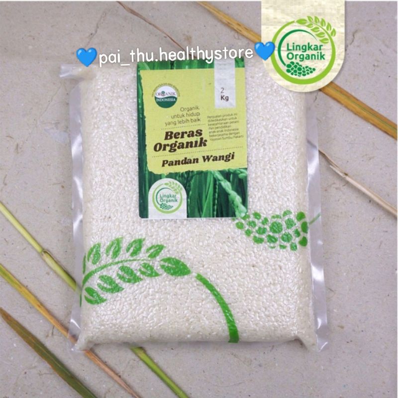 

Lingkar Organik Beras Putih Pandan Wangi - Beras Putih Pandan Wangi- Beras Merah- Beras Coklat-Beras Merah Sosok Organik Beras Sehat Lingkar Organik (vakum) @2kg/pack