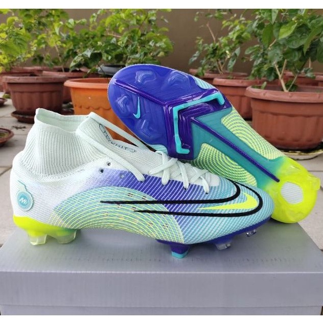 Sepatu Bola Mercurial Superfly8 MDS005 White Blue