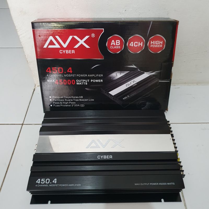 Power amplifier AVX Cyber 450.4 AB Class 4 channel 45.000 watts
