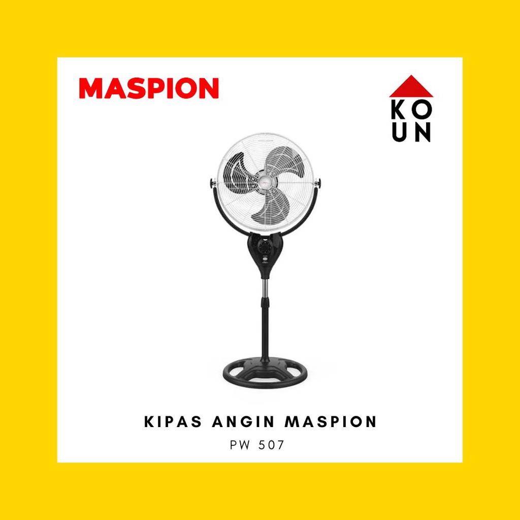 (COD READY) MASPION PW-507-S / PW 507 / POWER FAN / KIPAS ANGIN BERDIRI / KIPAS JUMBO BESAR [20 INCH