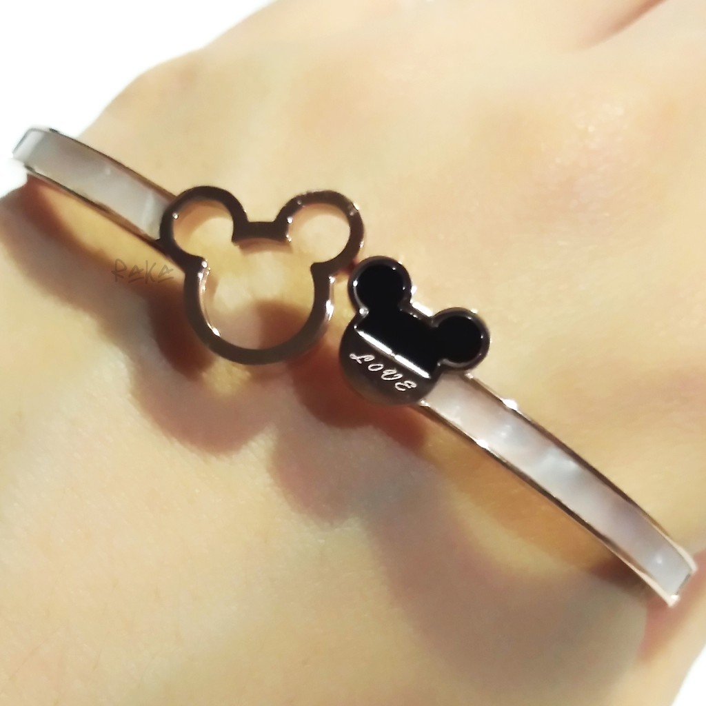 Raka Acc - Gelang Tangan Wanita Bangle 2 MICKEY TITANIUM Perhiasan Wanita 166