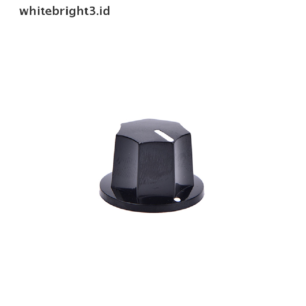 (whitebright3.id) 3pcs Knob Kontrol volume Bahan Plastik Warna Hitam Gaya vintage Untuk Gitar jazz / bass