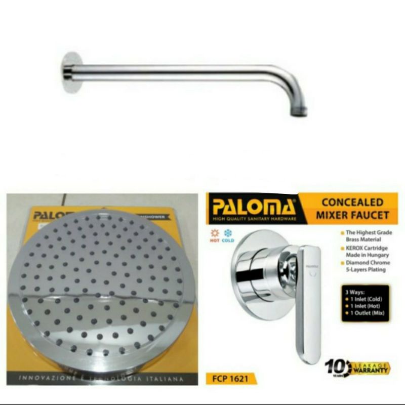 PALOMA PAKET KERAN KRAN SHOWER SET TANAM AIR PANAS DINGIN SHOWER MANDI