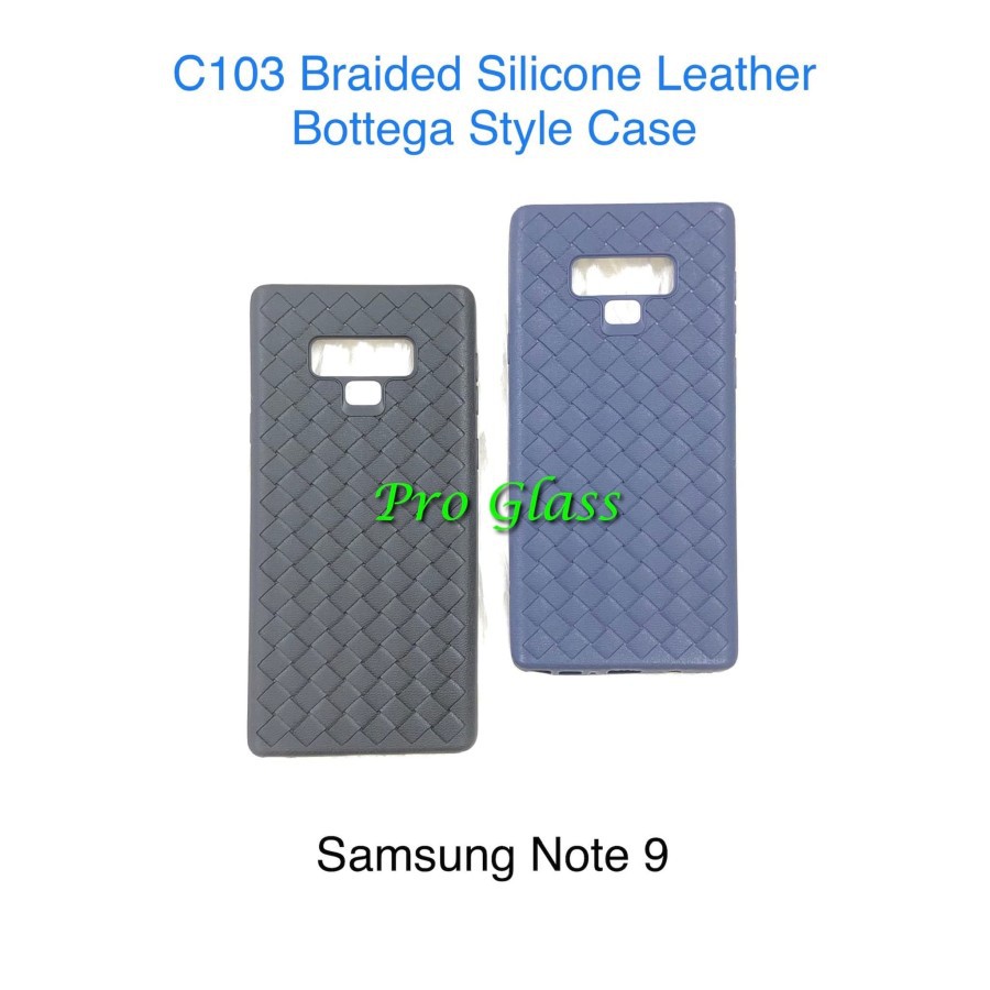 C103 Samsung Note 8 Note 9 Note 10 Note 10 PLUS  Premium Braided Leather Style Case / Kulit Anyam