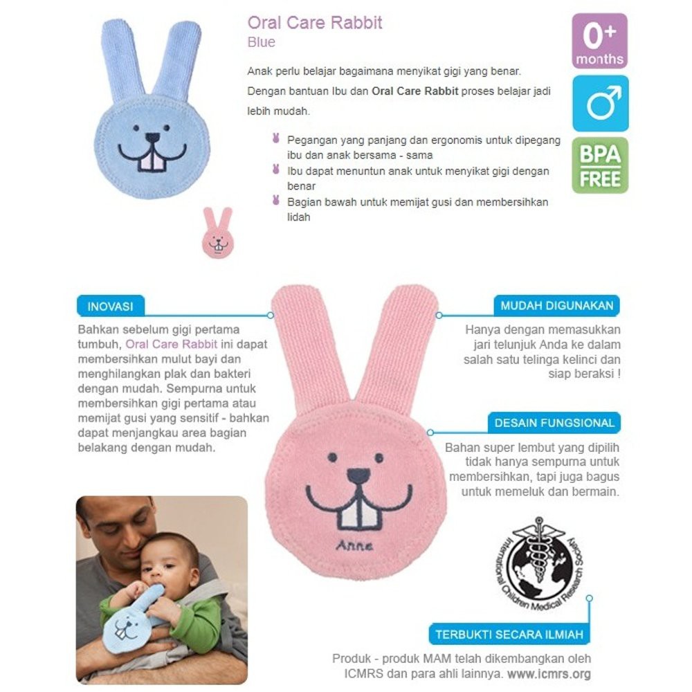 MAM Oral Care Rabbit Pembersih Lidah dan Gusi Bayi