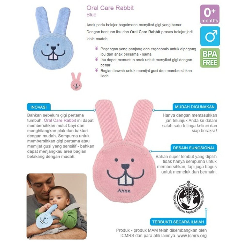 MAM Oral Care Rabbit Pembersih Lidah dan Gusi Bayi