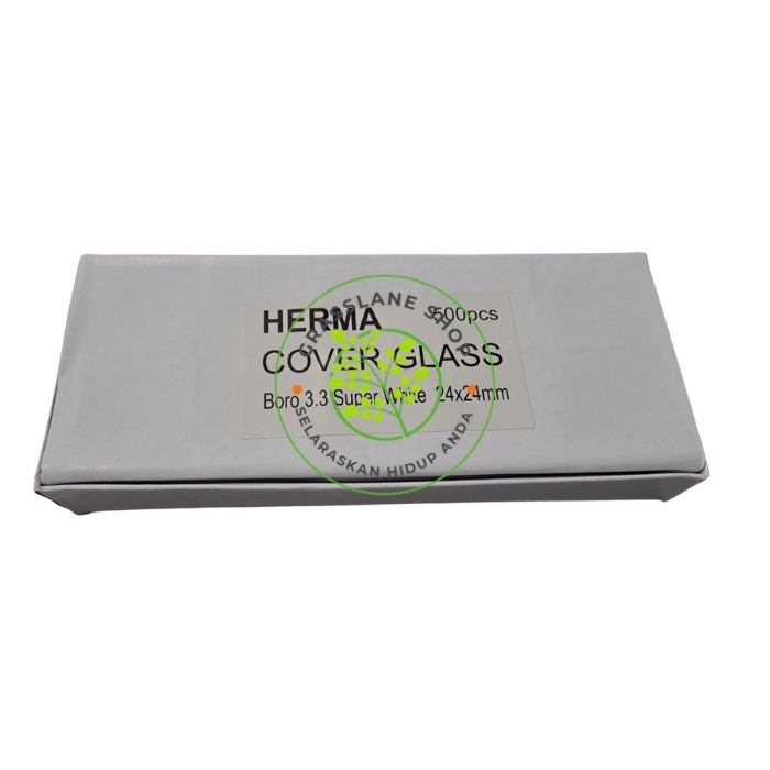 Kaca Penutup Preparat 24 x 24 mm Cover Deck Glass 24x24mm Mikroskop Herma