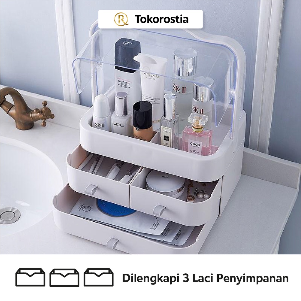 Rak Kosmetik / Kotak Kosmetik / Beauty Case / MakeUp Organizer Ukuran Normal