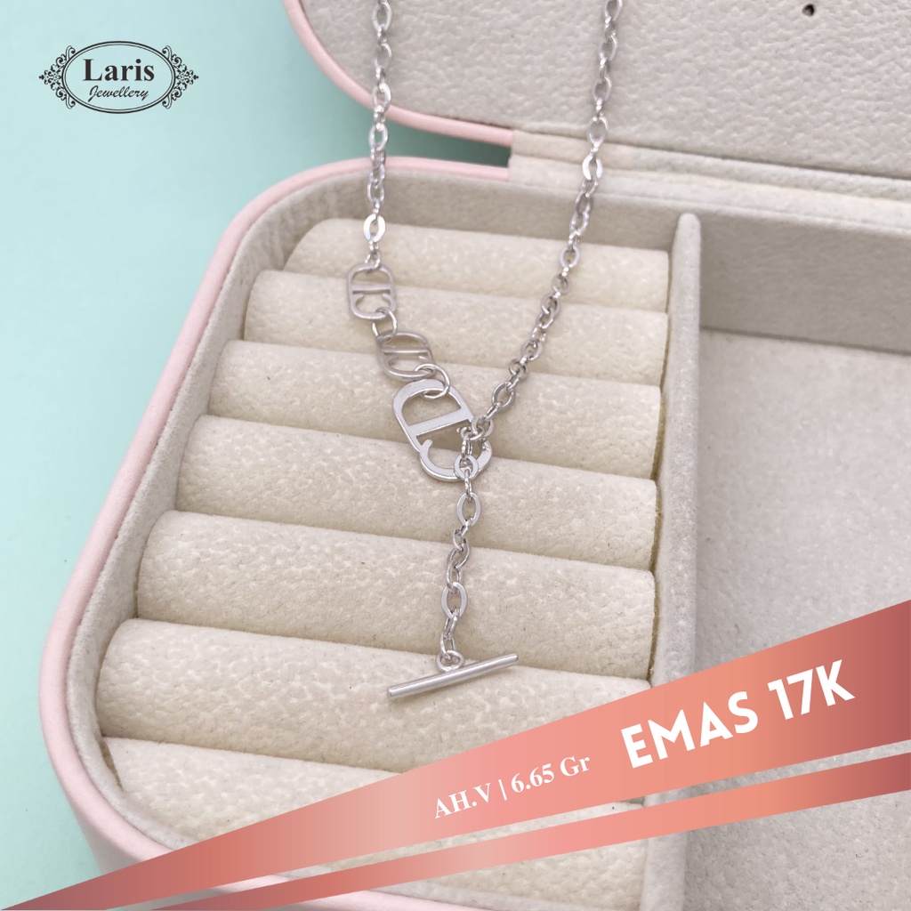 Kalung Emas Putih Model CD 17k