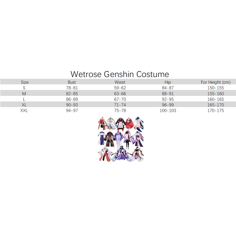 【Wetrose】Genshin Impact Hutao Cosplay Wanita Women Costume Kostum Full Set, Hutao Wig