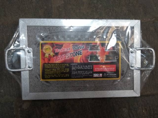 TERMURAH! ORIGINAL! BAKAR BATU LAVASTONE 30 x 15 x 1.5 cm ALAT PEMANGGANG ALAMI BATU BAKAR