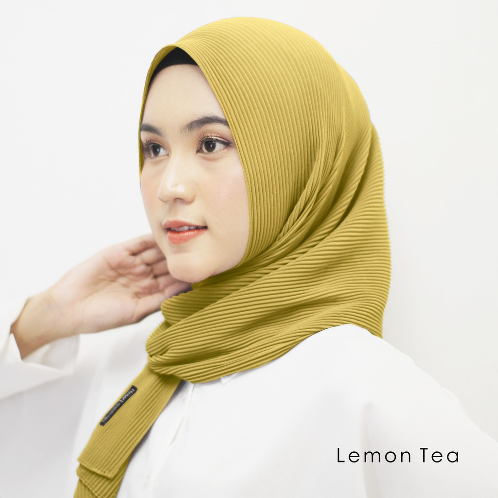 Beli 5 Gratis 1 Pashmina Plisket Cerutty Premium 180 x 75 cm-Lemon Tea