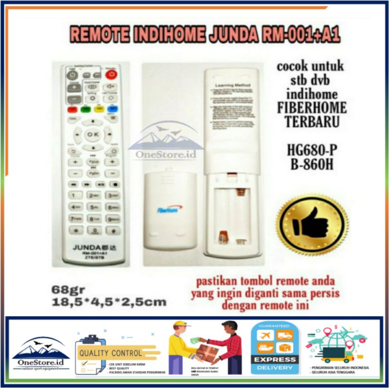 REMOTE STB DVB lNDlHOME FlBERHOME TERBARU JUNDA RM 001+A1