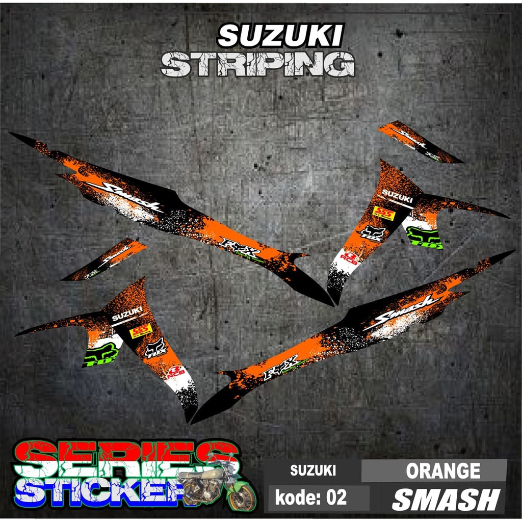 (cod) striping list variasi suzuki smash NEW SR - striping variasi smash NEW SR. [02]