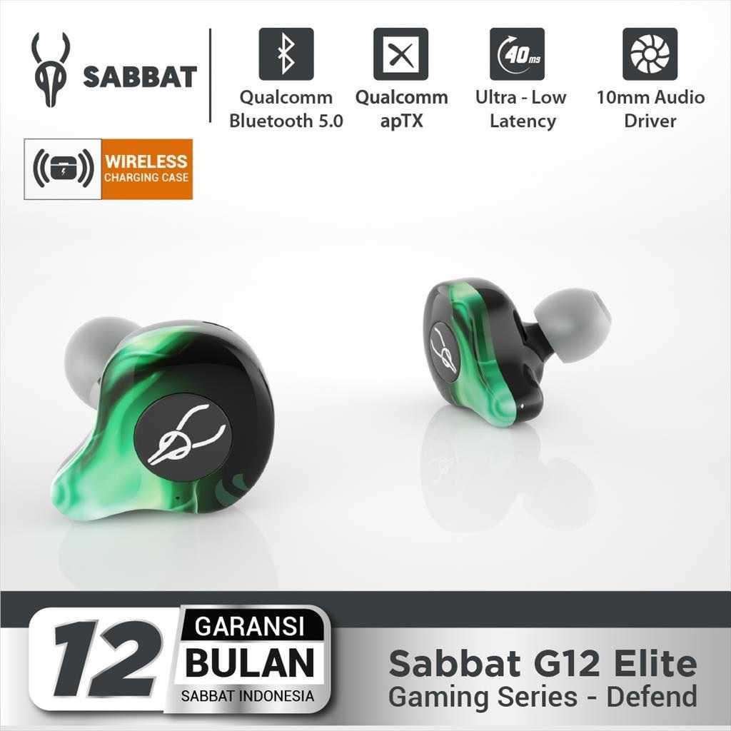 Baru SABBAT G12 ELITE GAMES SERIES - Low-Latency Bluetooth 5.0 TWS Earphone