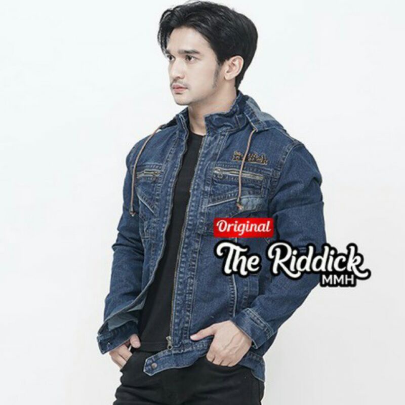 Jaket Jeans Resleting Topi Pria Terbaru Jaket Full Jeans Distro Jaket Denim Pria Jaket Murah