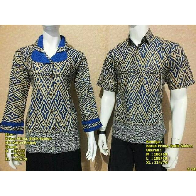 Model Seragam Batik Kantor Untuk Kerja Pegawai Swasta Desain Atasan Blus Wanita Lengan Panjang Hem Shopee Indonesia