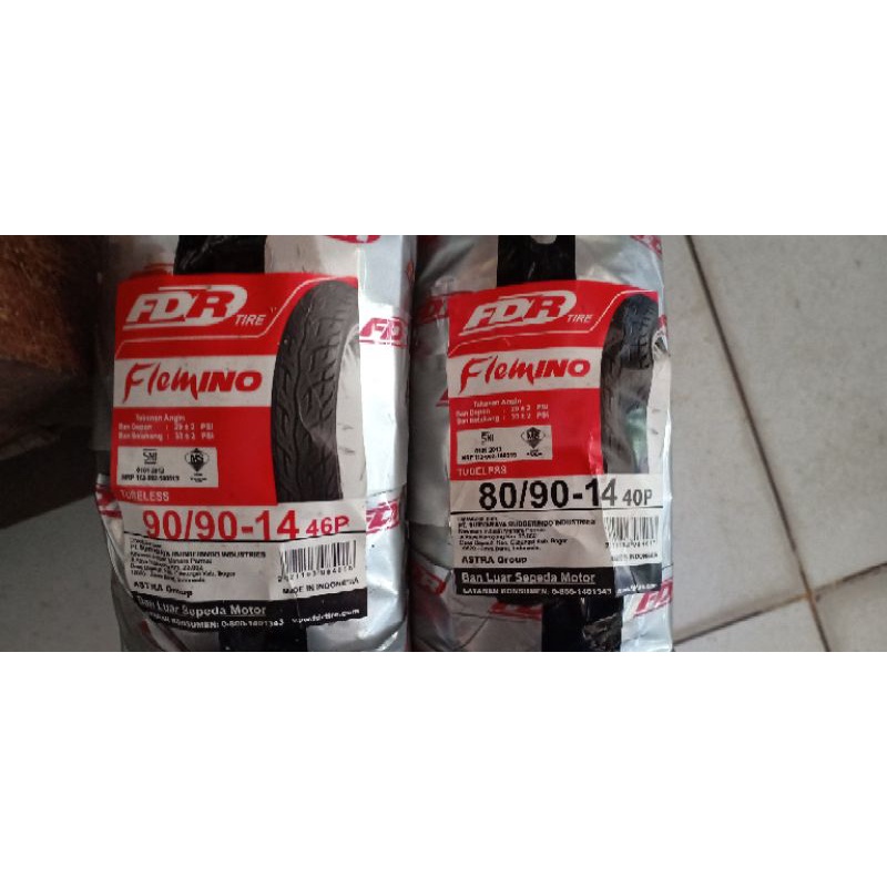 FDR Ban lexi tubless luar ring 14 ban tubles Flemino FDR 80/90-14, 90/90-14 100/90-14