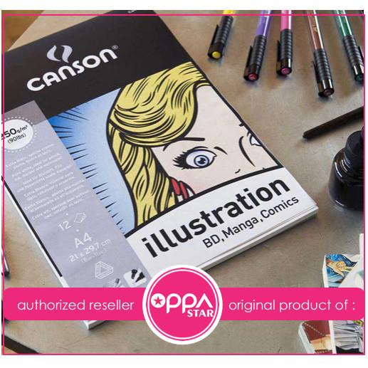 

Lora | Canson Illustration A4 12 Lembar 250G - Kertas Gambar