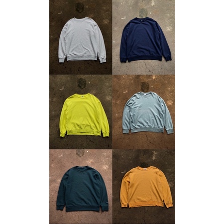 PAKET USAHA CREWNECK BASIC POLOS 6PCS