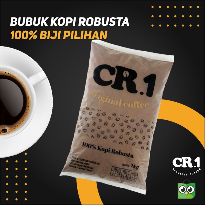 

Kopi Bubuk CR1 Original Kemasan 1kg / Coffee Instan Enak Robusta Asli