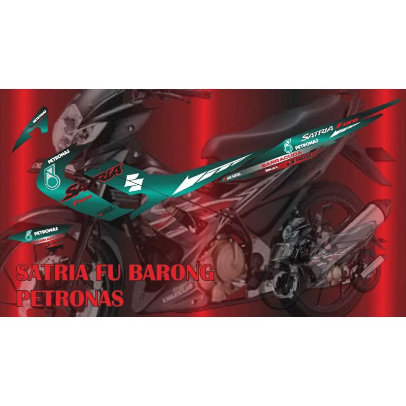 Stiker Striping Variasi Satria Fu Barong Petronas