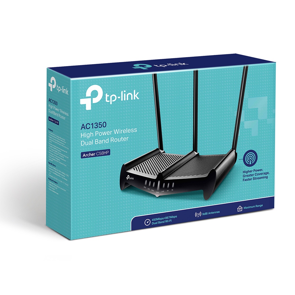 TP Link Archer C58HP AC1350 High Power Wireless Dual Band Router - Garansi Resmi 1 Tahun